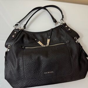 Max Studio Black Textured Shoulder Bag